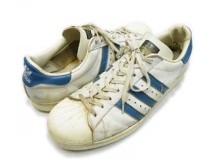 80s adidas サイズ10ハーフ フランス製 スーパースター 珍品ハトメ付